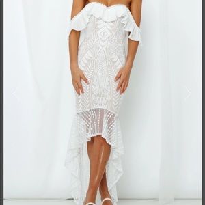 Hello Molly - List goes on maxi dress white